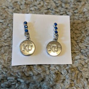 Stunning Silver KU Dangle Earrings